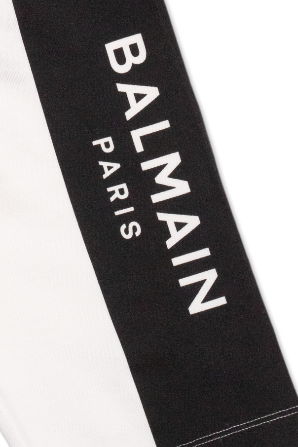 balmain logo-plaque Kids T-shirt & shorts set
