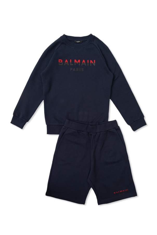 Balmain Kids Set: hoodie and shorts
