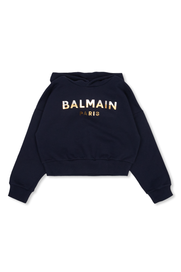 Logo hoodie od Balmain Kids