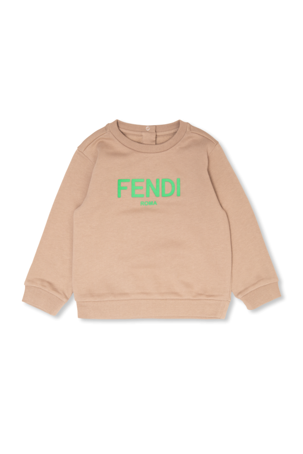 Fendi Kids Fendi zipped hooded jacket