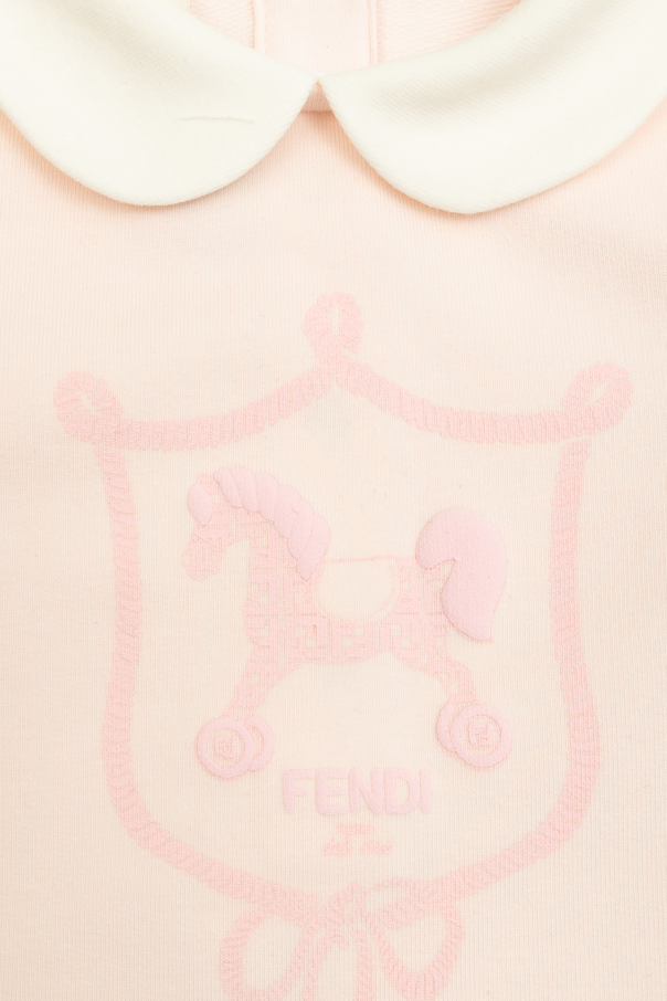 Fendi Kids Set: Strampler, Mütze und Lätzchen