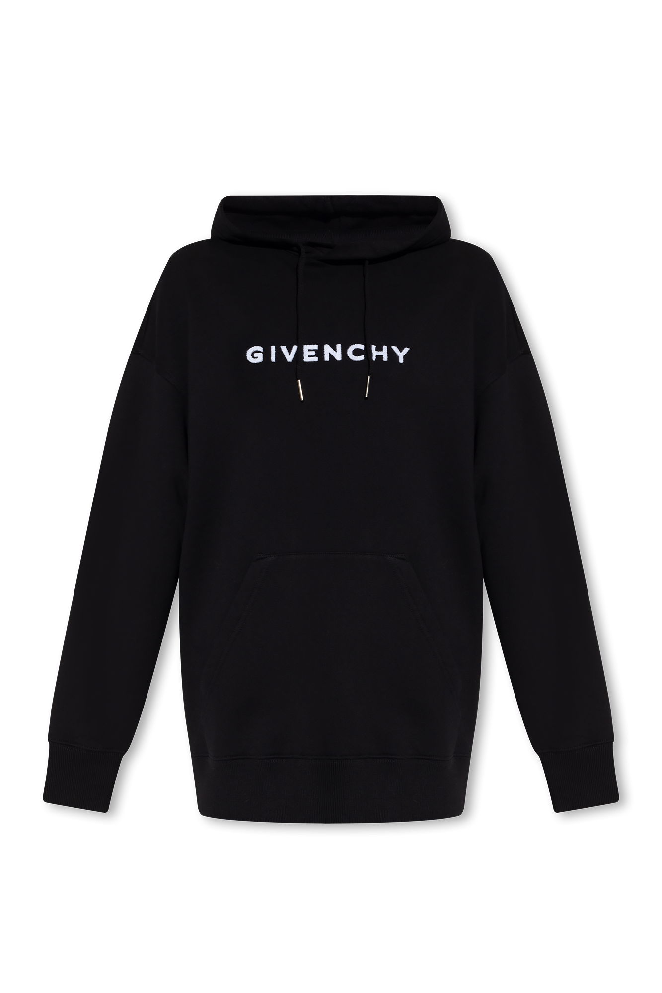 Givenchy MEN KNITWEAR HEAVY KNIT - Black hoodie with logo givenchy