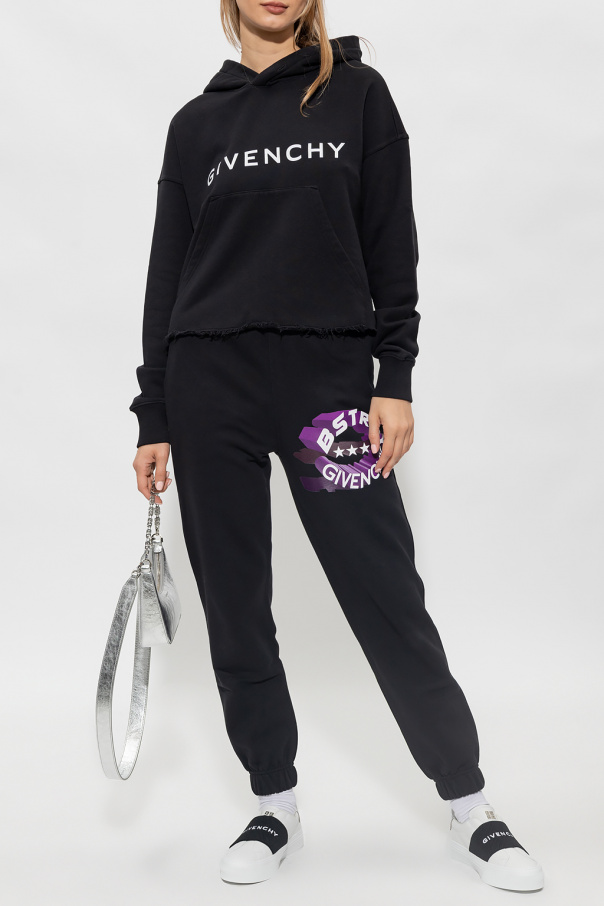 Givenchy krotki sweter z logo givenchy pulower