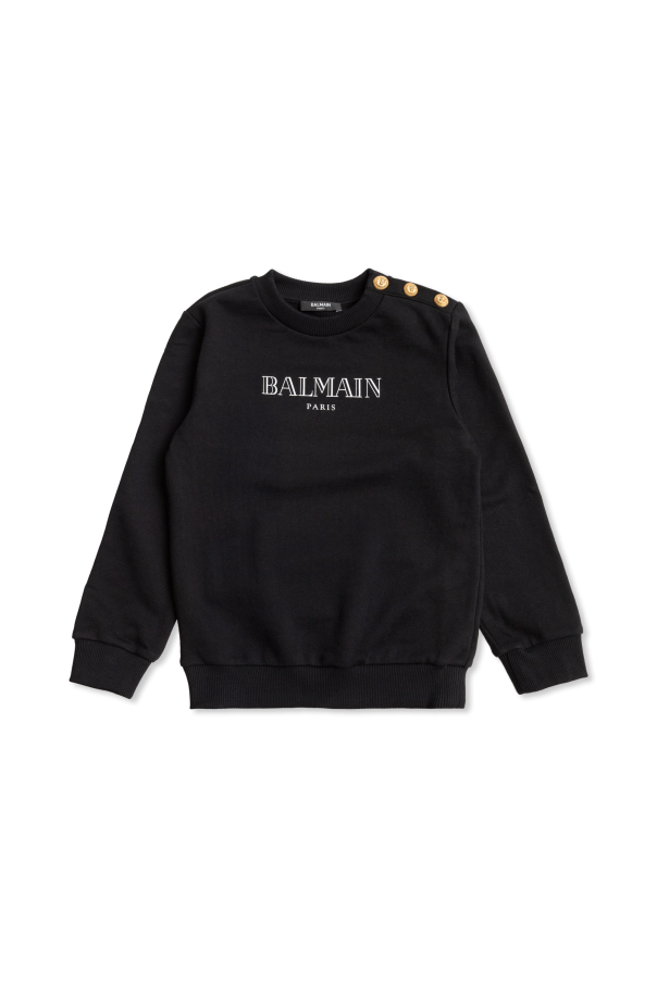 Sweatshirt with printed logo od Balmain Kids