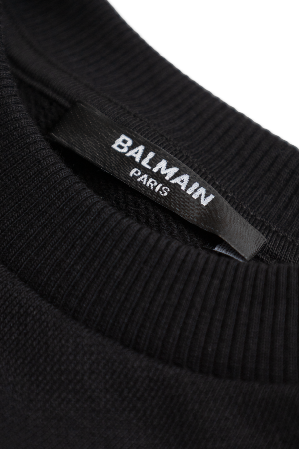 Balmain Kids Sudadera con logo estampado