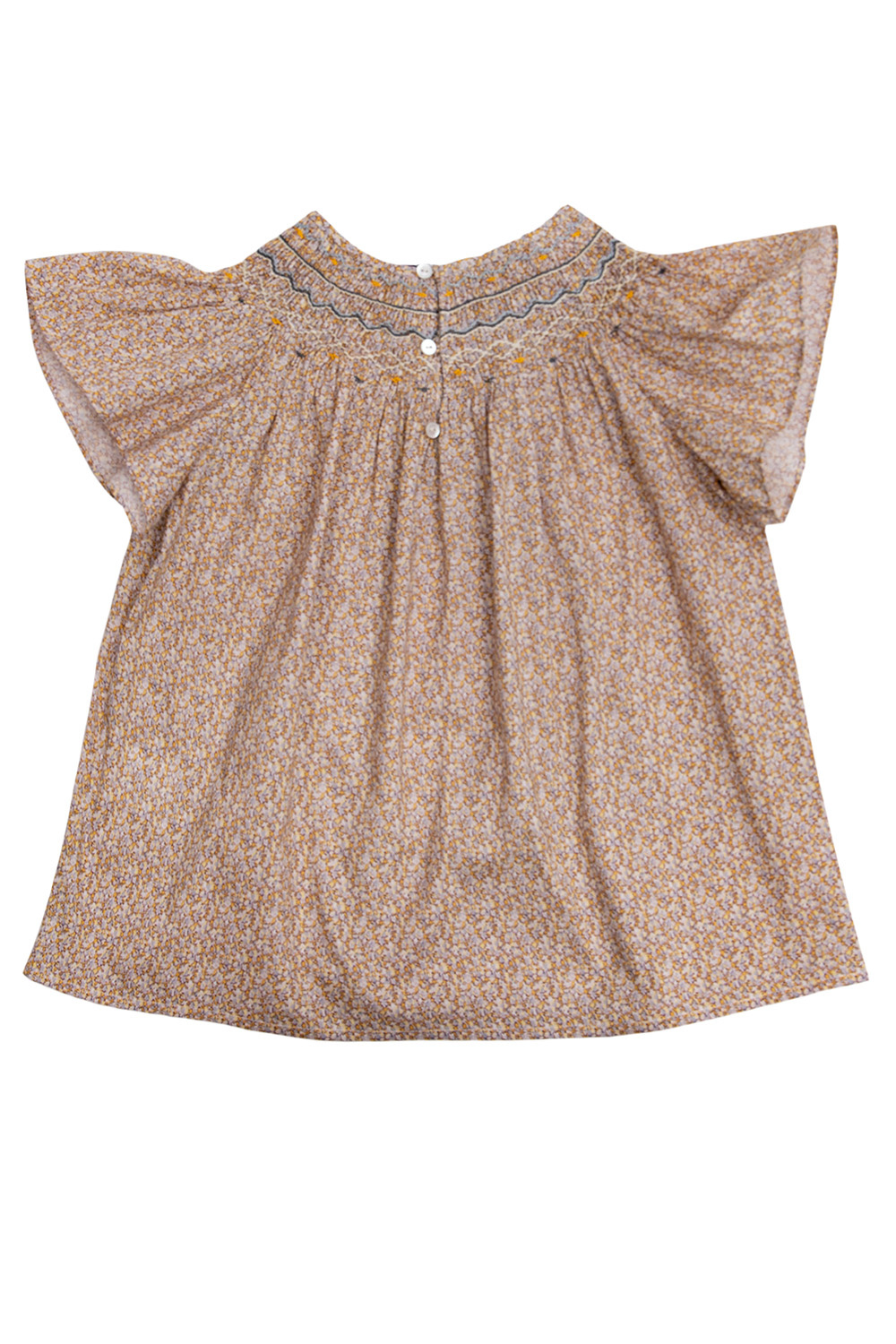 Beige Dress with floral motif Bonpoint - Vitkac GB