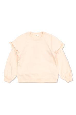 Blouse with ruffled sleeves