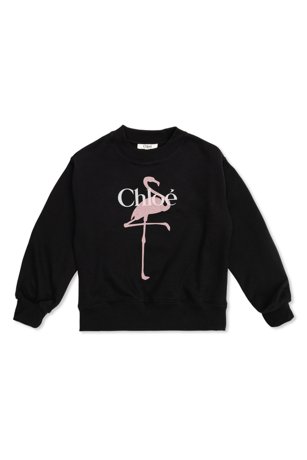 Sweatshirt with printed logo od Chloé Kids