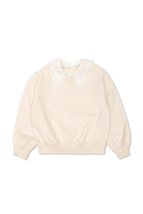 Sweatshirt with a collar od Chloé Kids