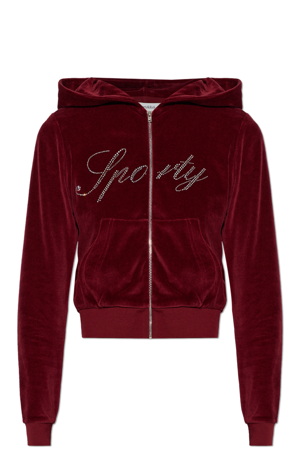 Velour sweatshirt from the ‘Rich Bitch Drop’ collection od Sporty & Rich