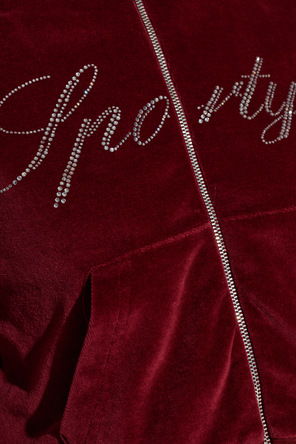 Sporty & Rich Velour sweatshirt from the ‘Rich Bitch Drop’ collection