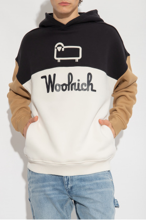 Woolrich logo print asymmetric T-shirt