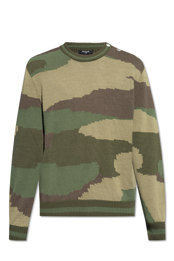 Balmain Sweater with camouflage pattern