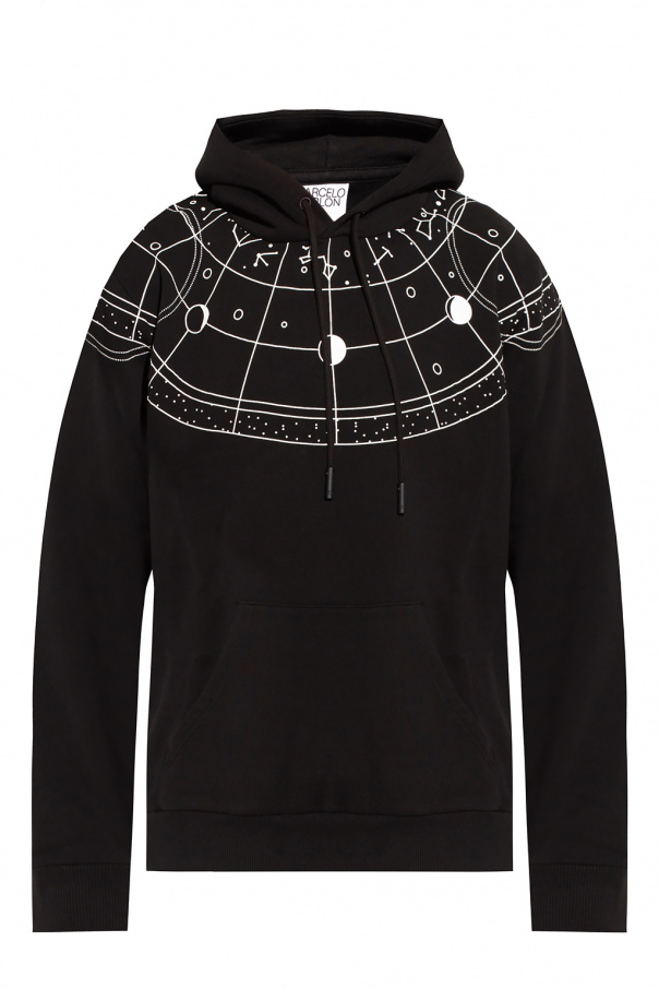 Marcelo Burlon Printed bianca hoodie