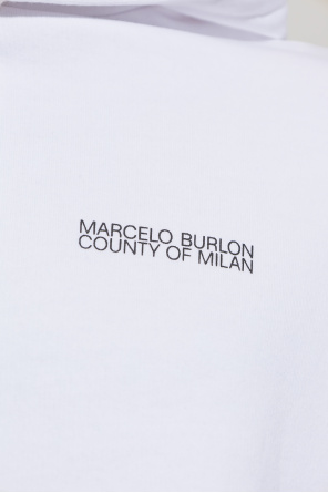 Marcelo Burlon plisse detailed T-shirt