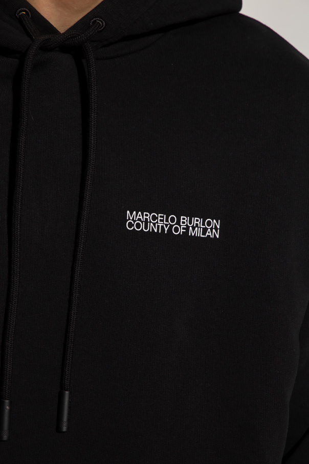 Marcelo Burlon Logo-embroidered hoodie | Men's Clothing | Vitkac