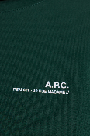 A.P.C. Logo-printed Orange hoodie