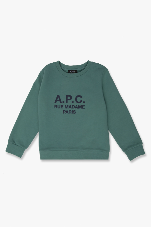 A.P.C. Kids pinstripe mini shirt dress Verde