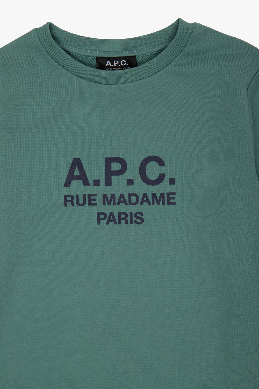 A.P.C. Kids embellished-slogan crepe-de-chine shirt