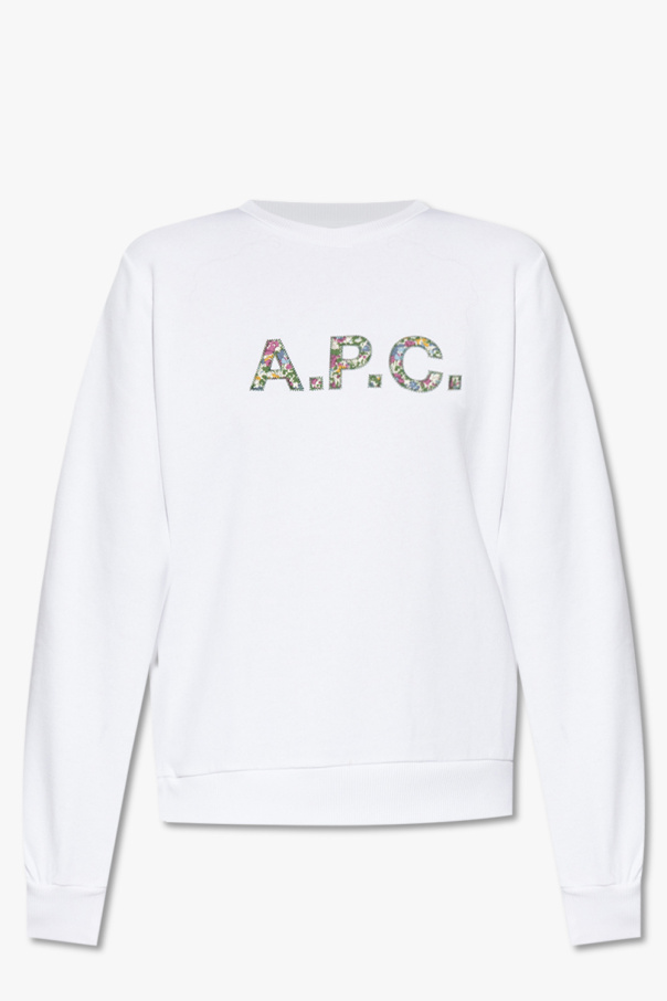 A.P.C. Reverse Weave Script Logo Hooded Sweatshirt