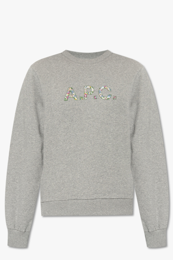 A.P.C. Sweatshirt textlogga with logo