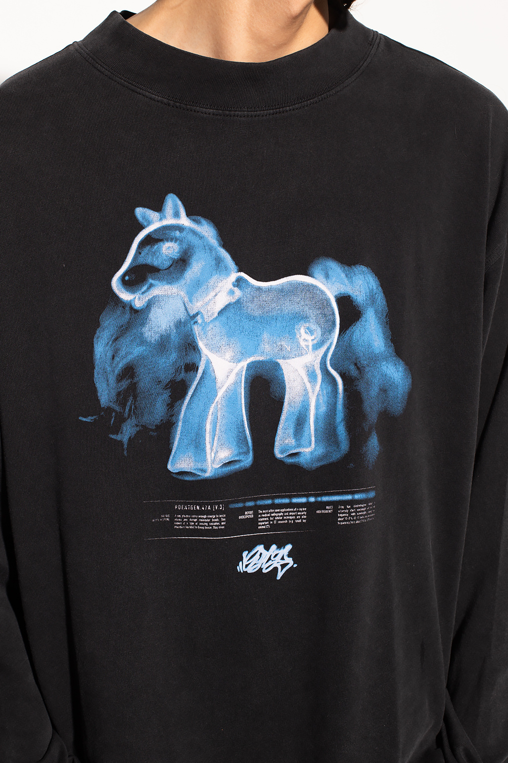 GenesinlifeShops GB - shirt Eytys - sleeved T - Script Sweatshirt Met  Capuchon - Black Long