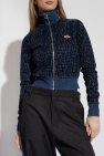 Diesel NAVY BLUE ‘D-EMY-NE’ sweatshirt with standing collar