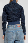 Diesel NAVY BLUE ‘D-EMY-NE’ sweatshirt with standing collar