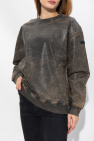 Diesel BROWN ‘D-KRIB-S’ waxed sweatshirt