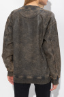 Diesel BROWN ‘D-KRIB-S’ waxed sweatshirt