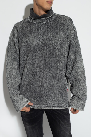 Diesel ‘D-NLABELCOL-FSD-NE’ sweater with standing collar