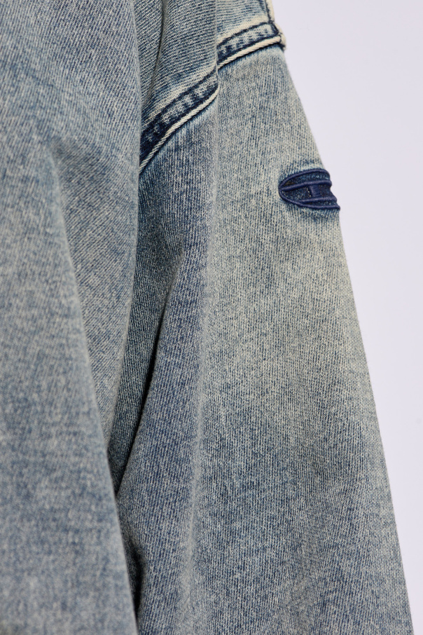 Diesel Jeansowa bluza z kapturem ‘D-UM-RIB’
