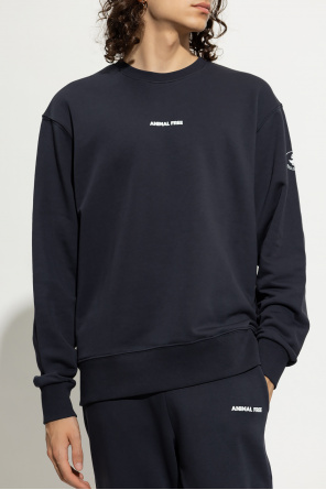black comme des garcons layered hem poplin shirt item ‘Mickey’ sweatshirt with logo