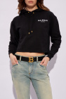 Balmain BLACK Short sweatshirt with logo