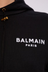 Balmain BLACK Short sweatshirt with logo
