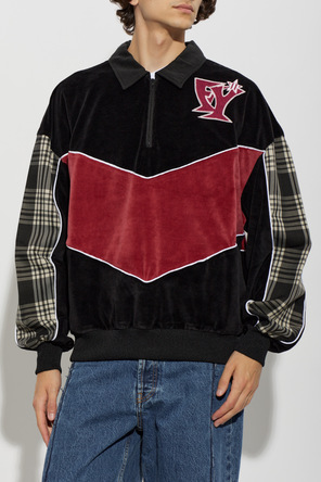 PDF Velours-Poloshirt