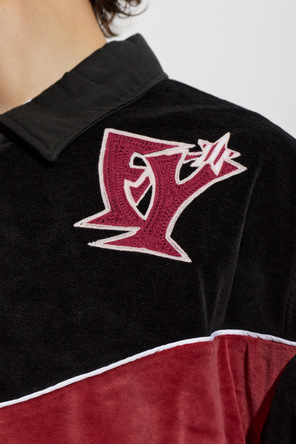 PDF Velours-Poloshirt