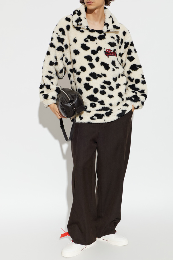 PDF Fleece sweatshirt with collar
