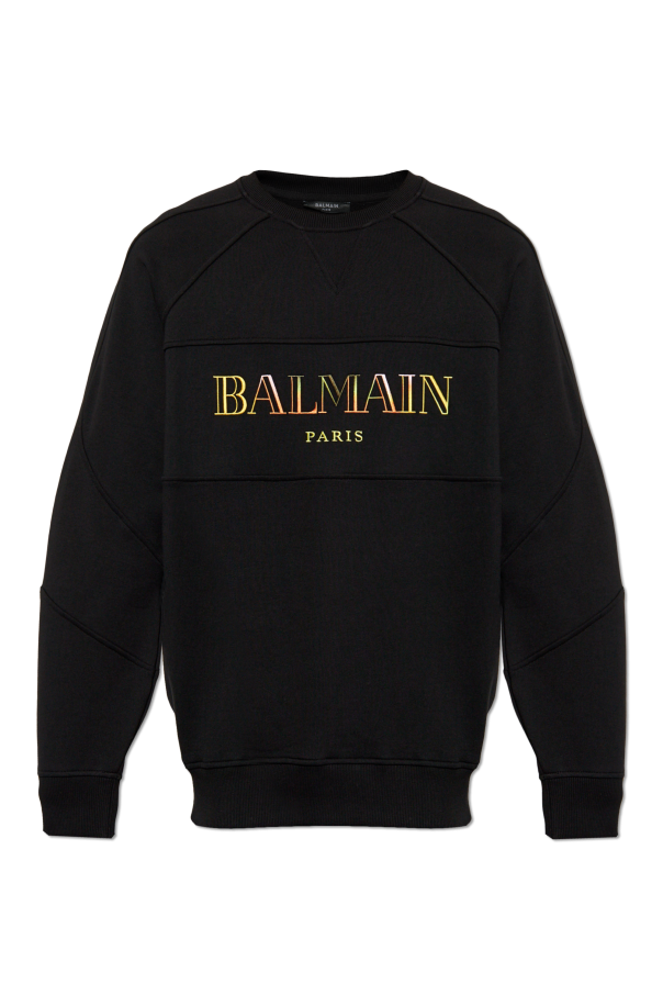 Balmain Sweatshirt with colorfully embroidered logo