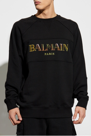 Balmain Sweatshirt with colorfully embroidered logo