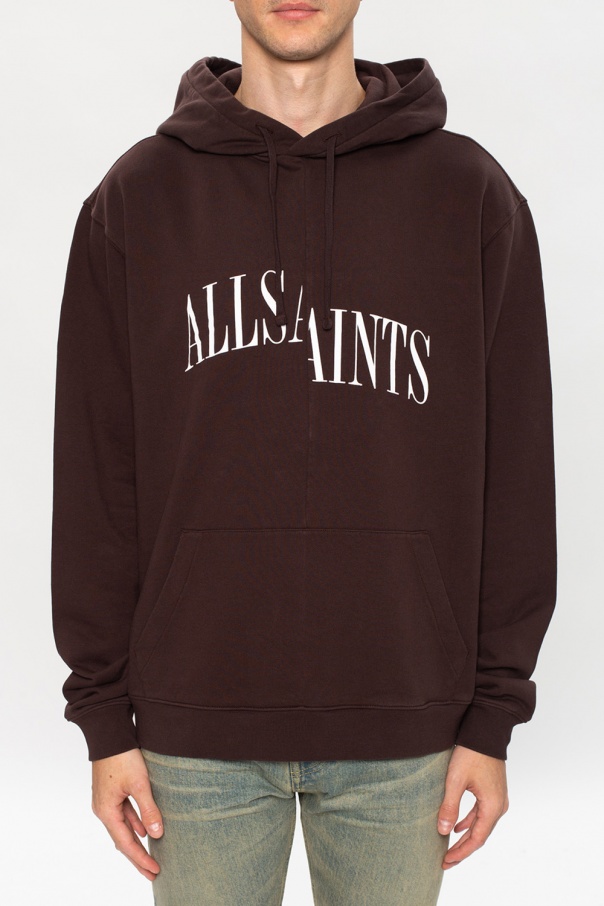 Brown 'Dropout' hoodie with logo AllSaints - Vitkac Australia
