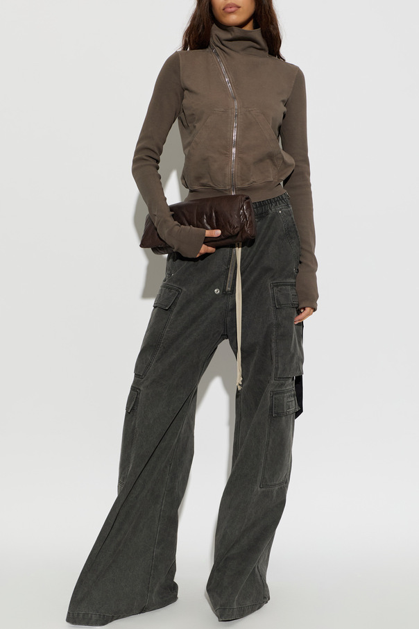 Rick Owens DRKSHDW Mikina s asymetrickým zipsom