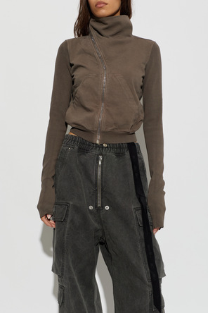 Rick Owens DRKSHDW Mikina s asymetrickým zipsom