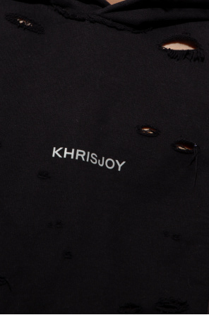 Khrisjoy Hoodie laminated in contrasting fabrics
