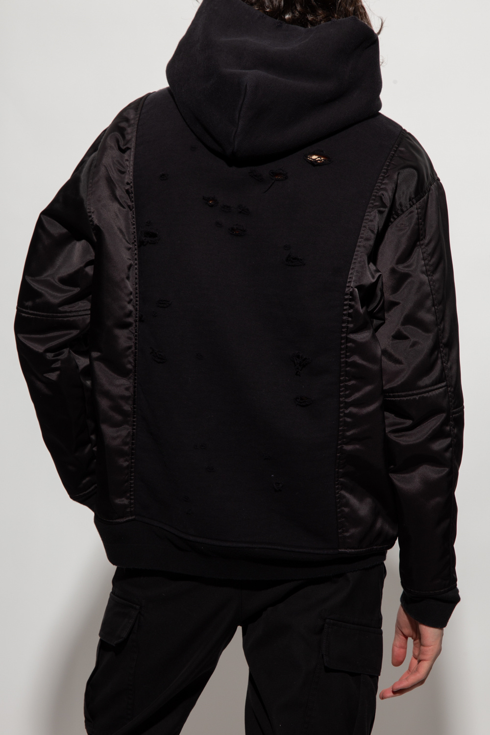 Khrisjoy odcieniu hoodie in contrasting fabrics