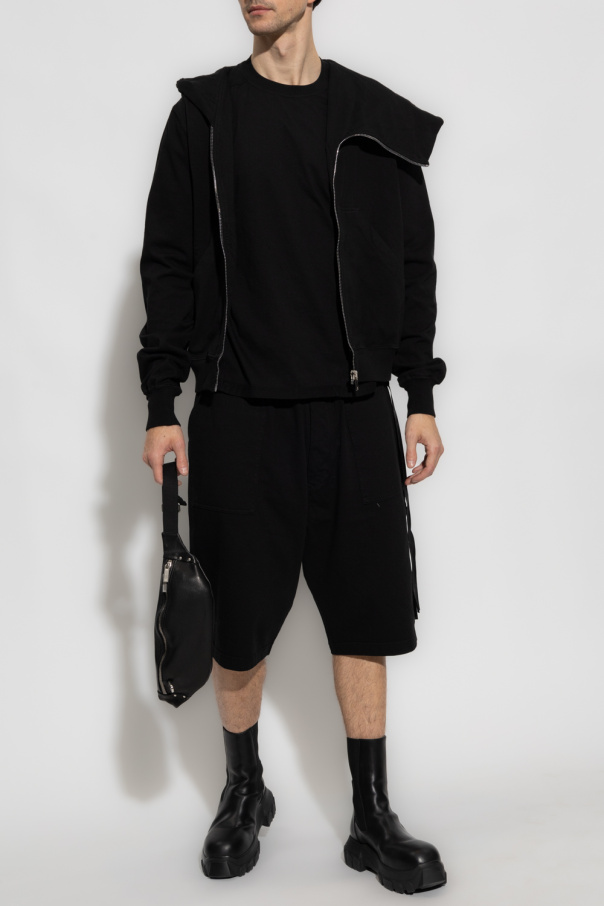 Rick Owens DRKSHDW crest hoodie with pockets