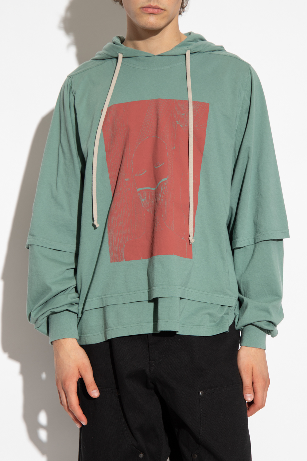 Rick Owens DRKSHDW Printed hoodie