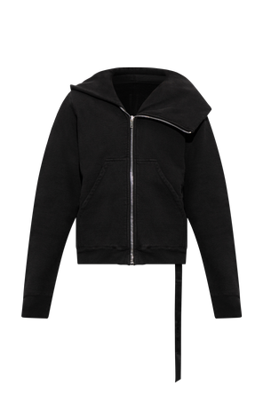 Sweatshirt with an asymmetric zipper