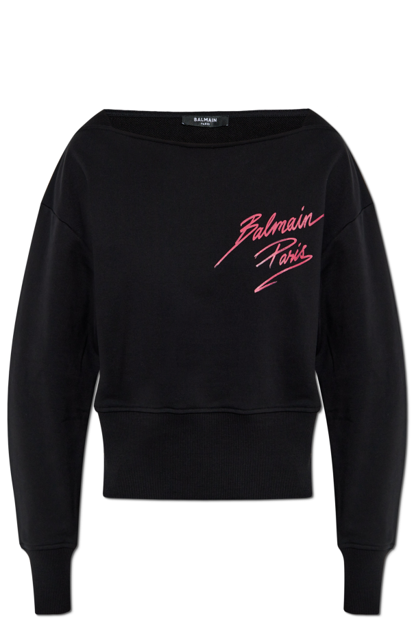 Sweatshirt with printed logo, zdjęcie 1 Sweatshirt with printed logo od Balmain