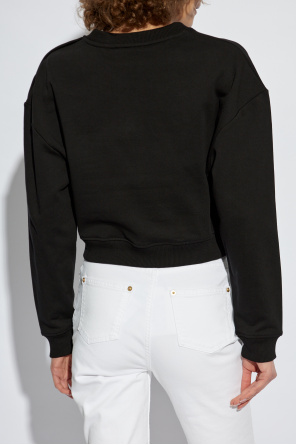 Balmain Kurzes Sweatshirt mit aufgedrucktem Logo